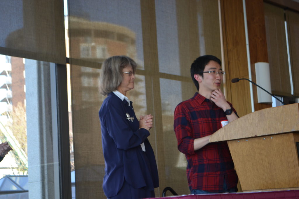 Qihong Lu, pictured with Lucy Moore
